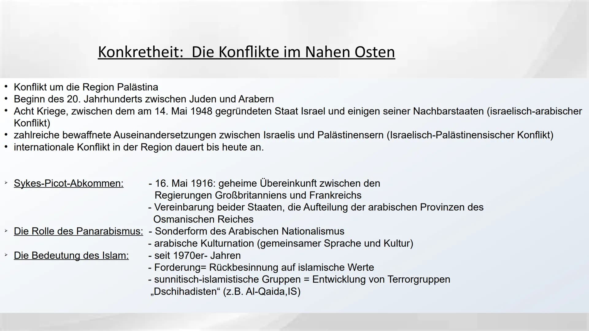 Der Krieg in Syrien:
Konfliktanalyse an einem Beispiel Inhaltsverzeichnis
•Konflikt
→Wer streitet mit wem?
•Konkretheit
→Worum geht es konkr