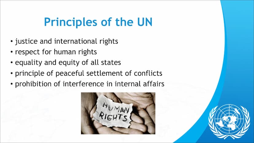 The United Nations
What are the United Nations
- international organization mit anfangs 51 Gründungsmitgliedern
Mittlerweile sind es 193 Sta
