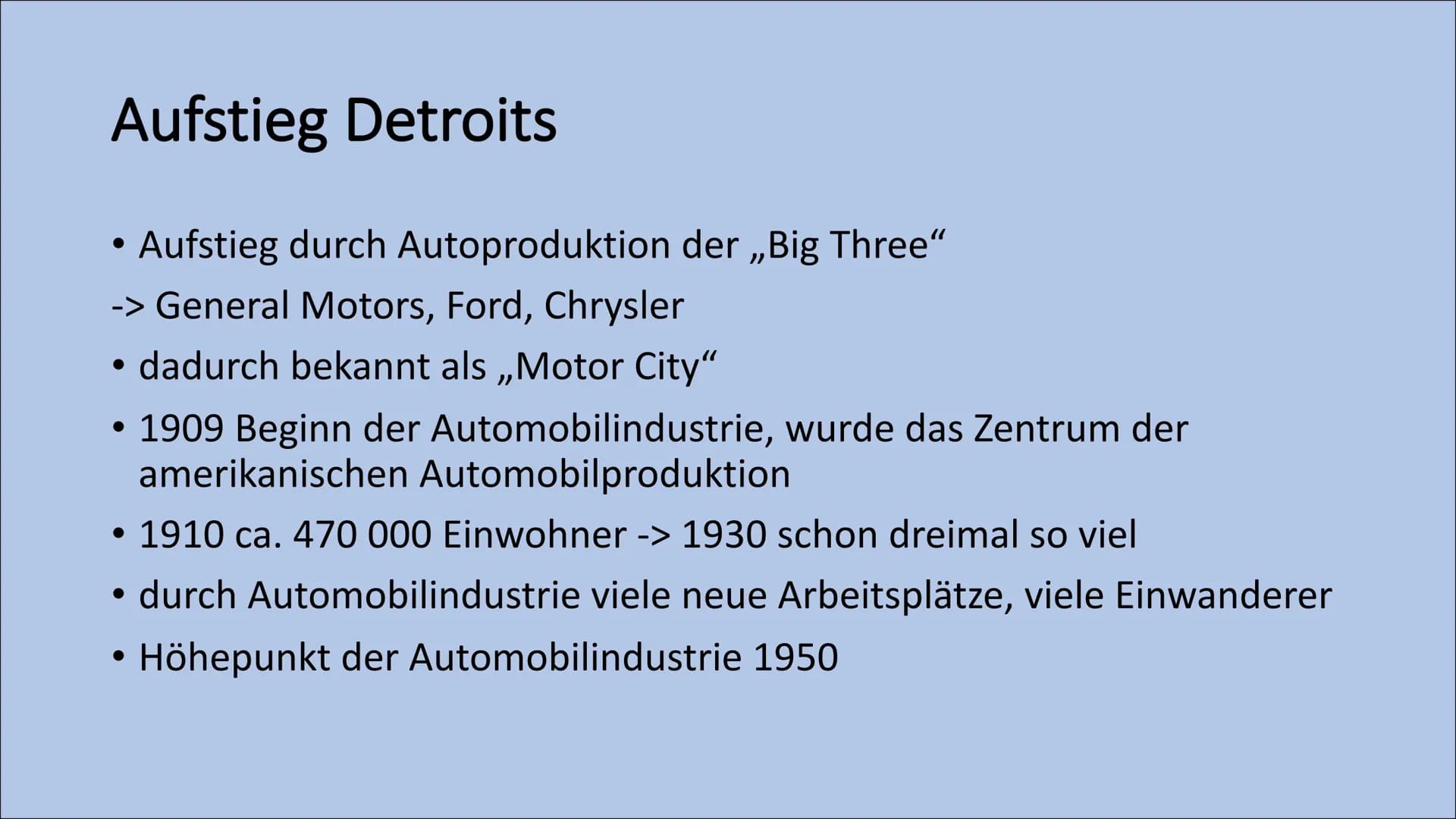 Detroit
The shrinking citiy
HURI
TUTKI Inhalt
●
• Definition Shrinking City
• Lokalisation Detroit
●
Basis Informationen
Auf- und Abstieg De