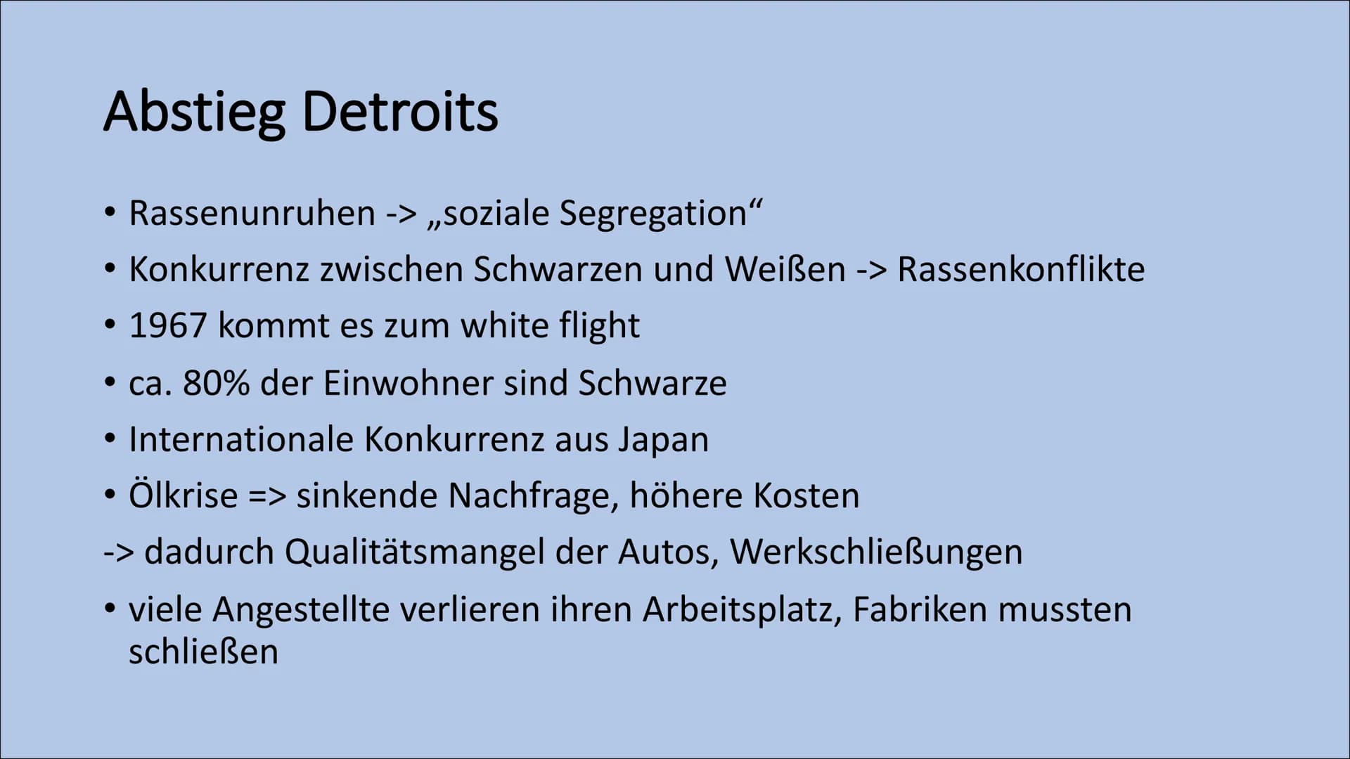 Detroit
The shrinking citiy
HURI
TUTKI Inhalt
●
• Definition Shrinking City
• Lokalisation Detroit
●
Basis Informationen
Auf- und Abstieg De