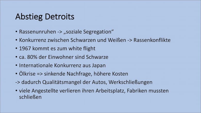 Detroit
The shrinking citiy
HURI
TUTKI Inhalt
●
• Definition Shrinking City
• Lokalisation Detroit
●
Basis Informationen
Auf- und Abstieg De