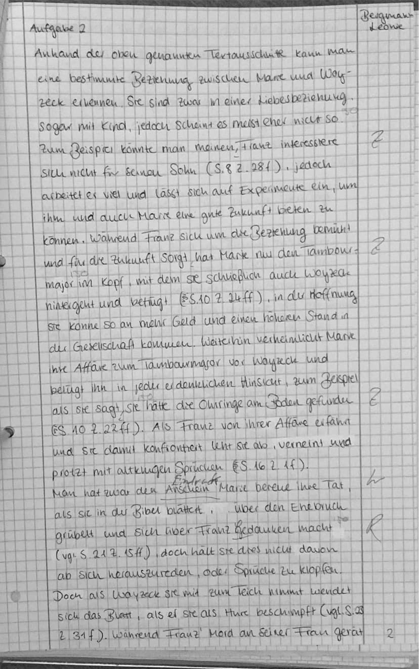 *Friedrich
Johann
Franz
Deutsch klausur
Aufgabe
Buchners Dramen fragment "Woyzeck", aus dem Jahr 1879.
handelt
von einem jungen Mann namens 