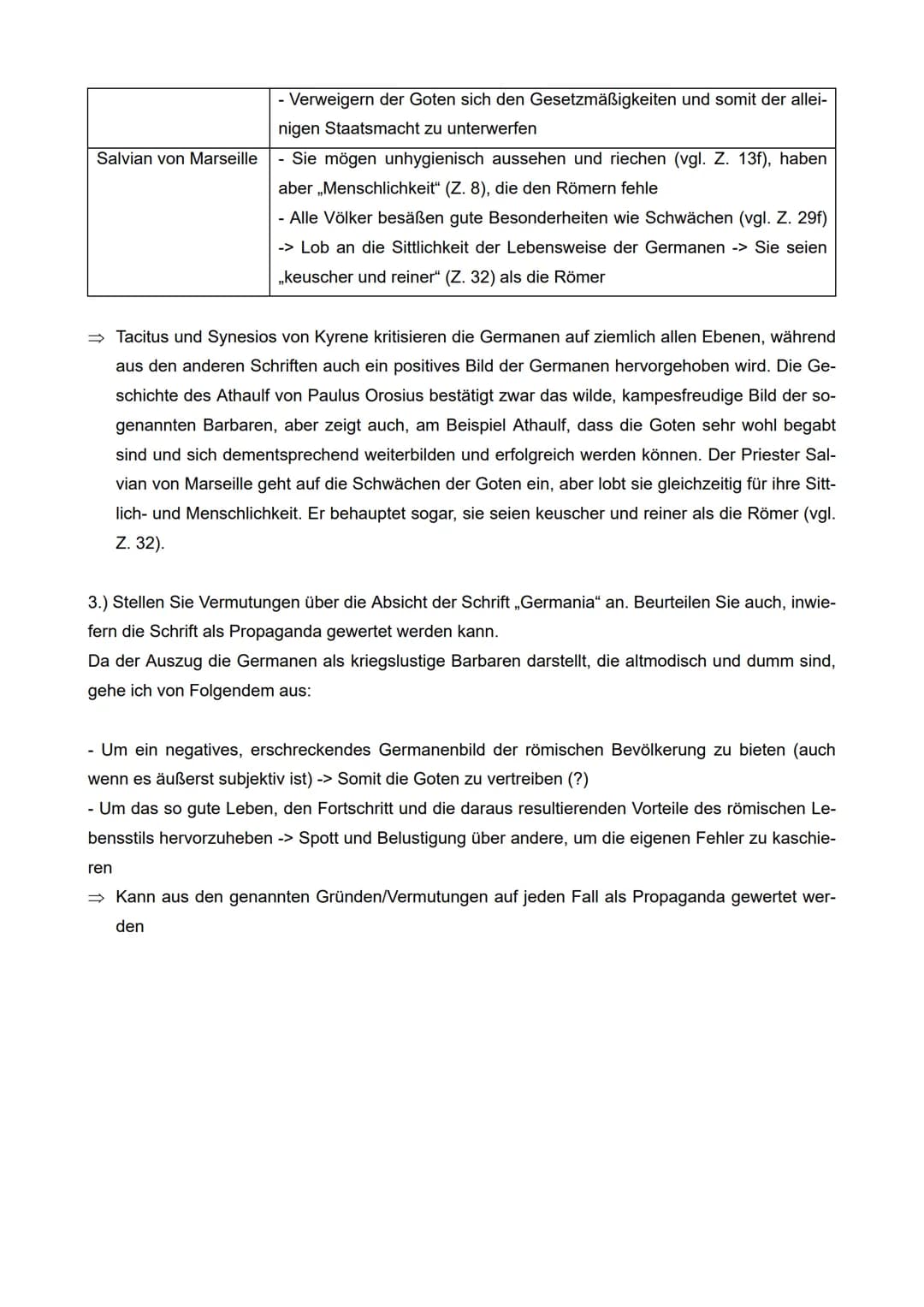 Das Germanenbild der Römer - Cornelius Tacitus
- 20.04.2021, Ge/Os
0 1.) Arbeiten Sie heraus, wie Tacitus die Germanen darstellt. Belegen Si