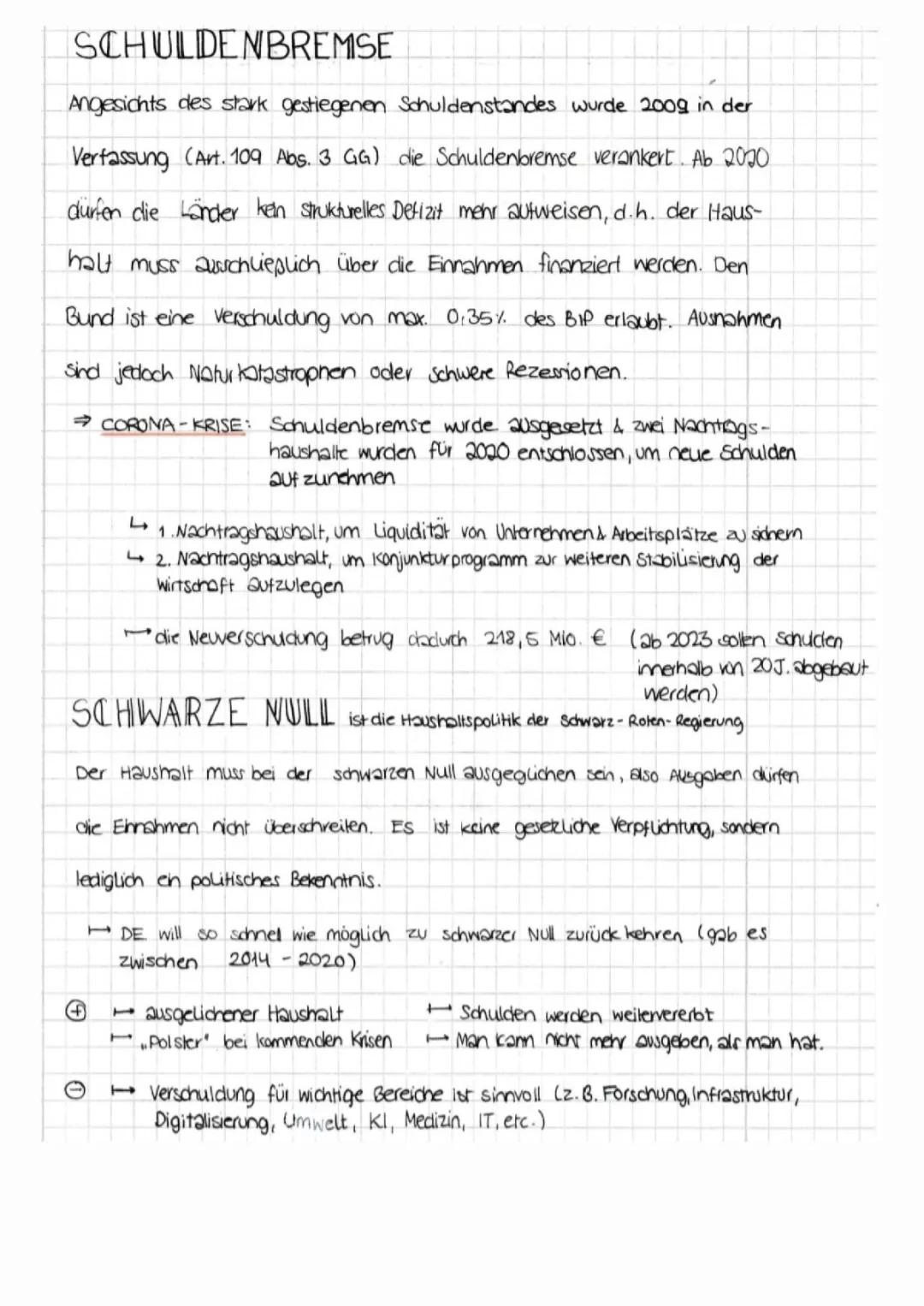 Schuldenbremse und Schwarze Null einfach erklärt - Einführung, Ausnahmen und 2009 Abstimmungen