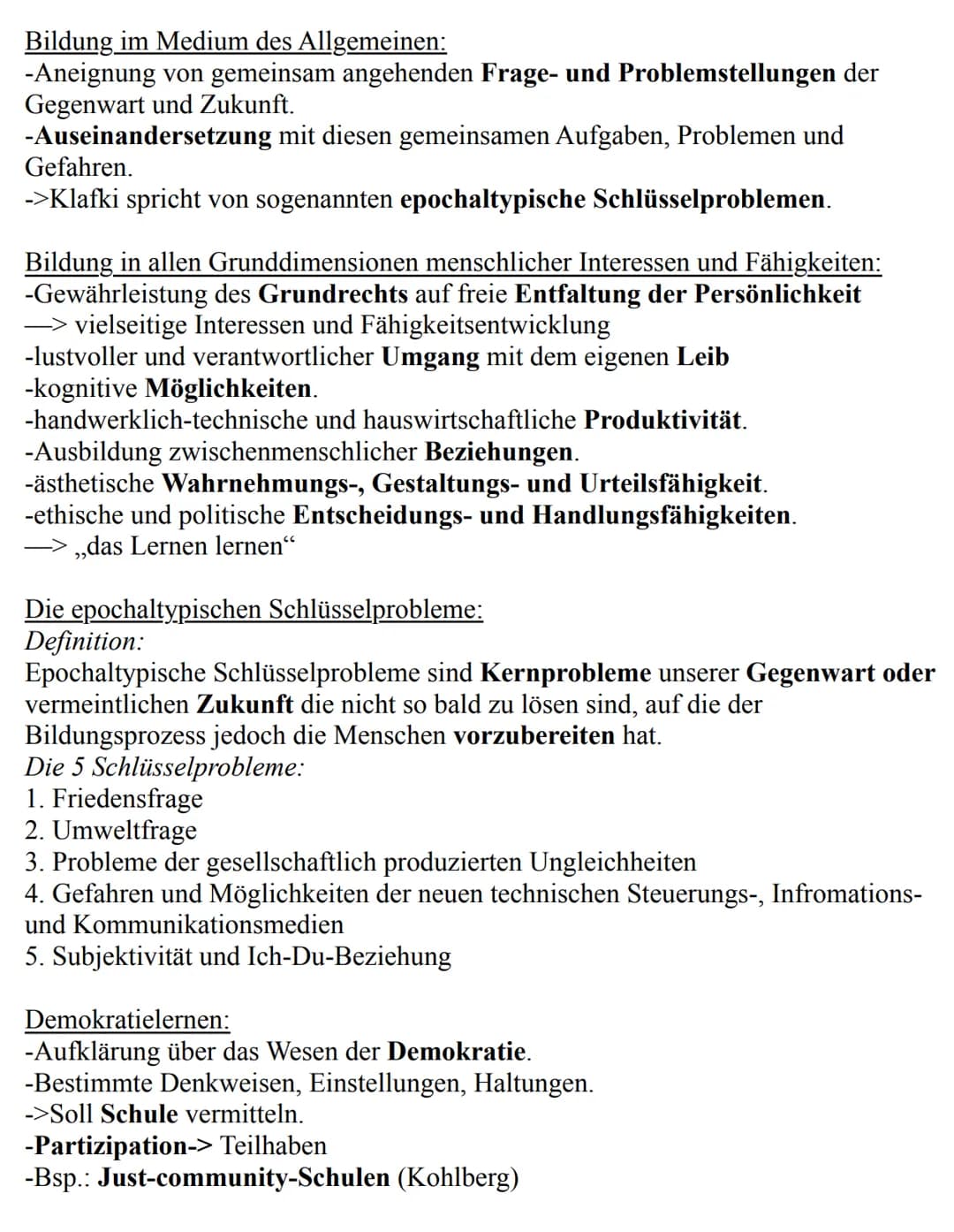 Klafki
Biografie:
-Wolfgang Klafki wurde 1927 geboren und
ist 2016 gestorben.
-Er war ein deutscher Erziehungswissenschaftler.
-Er war Profe