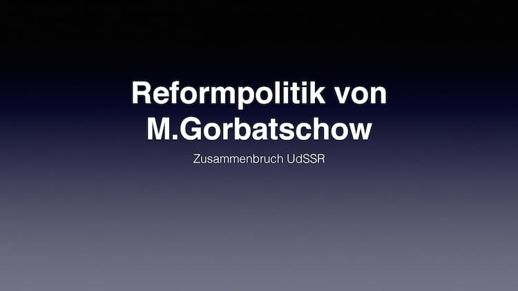 Know Reformpolitik Gorbatschow  thumbnail