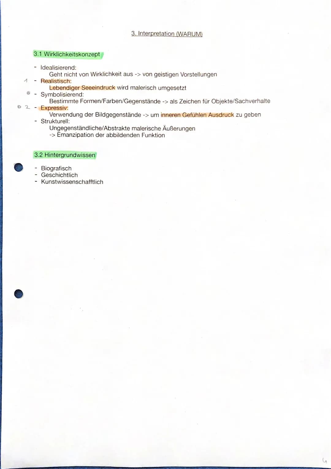 1.1 Percept
Was sehe ich?
Was fühle ich?
Theoretische Kunstklausur
1. Annäherung und Bestandsaufnahme (WAS)
Woran denke ich?
,,Beim ersten B