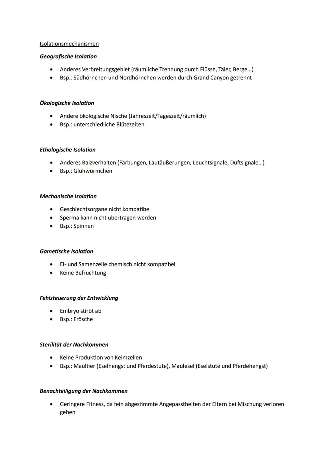 1. Die Synthetische Evolutionstheorie
1.1. Artenvielfalt
Morphologischer Artbegriff:
➜Gruppe von Individuen, die in wesentlichen Merkmalen ü
