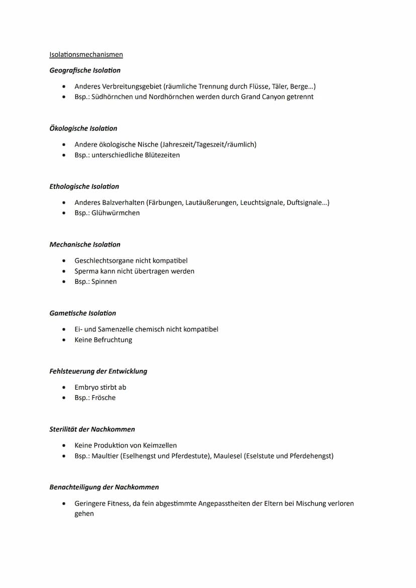 1. Die Synthetische Evolutionstheorie
1.1. Artenvielfalt
Morphologischer Artbegriff:
➜Gruppe von Individuen, die in wesentlichen Merkmalen ü