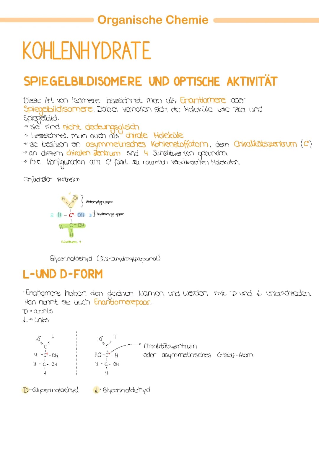 Kohlenhydrate, Aminossäuren und Proteine