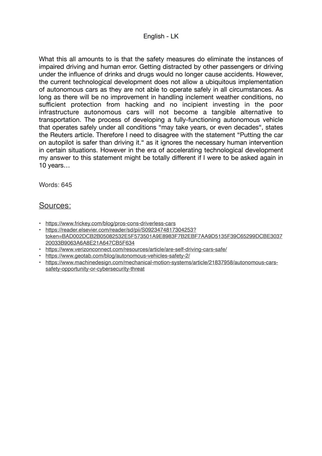 English - LK
Comment - driverless cars
Office of the future?
The Global status report launched by Who in 2018 highlights that the number of
