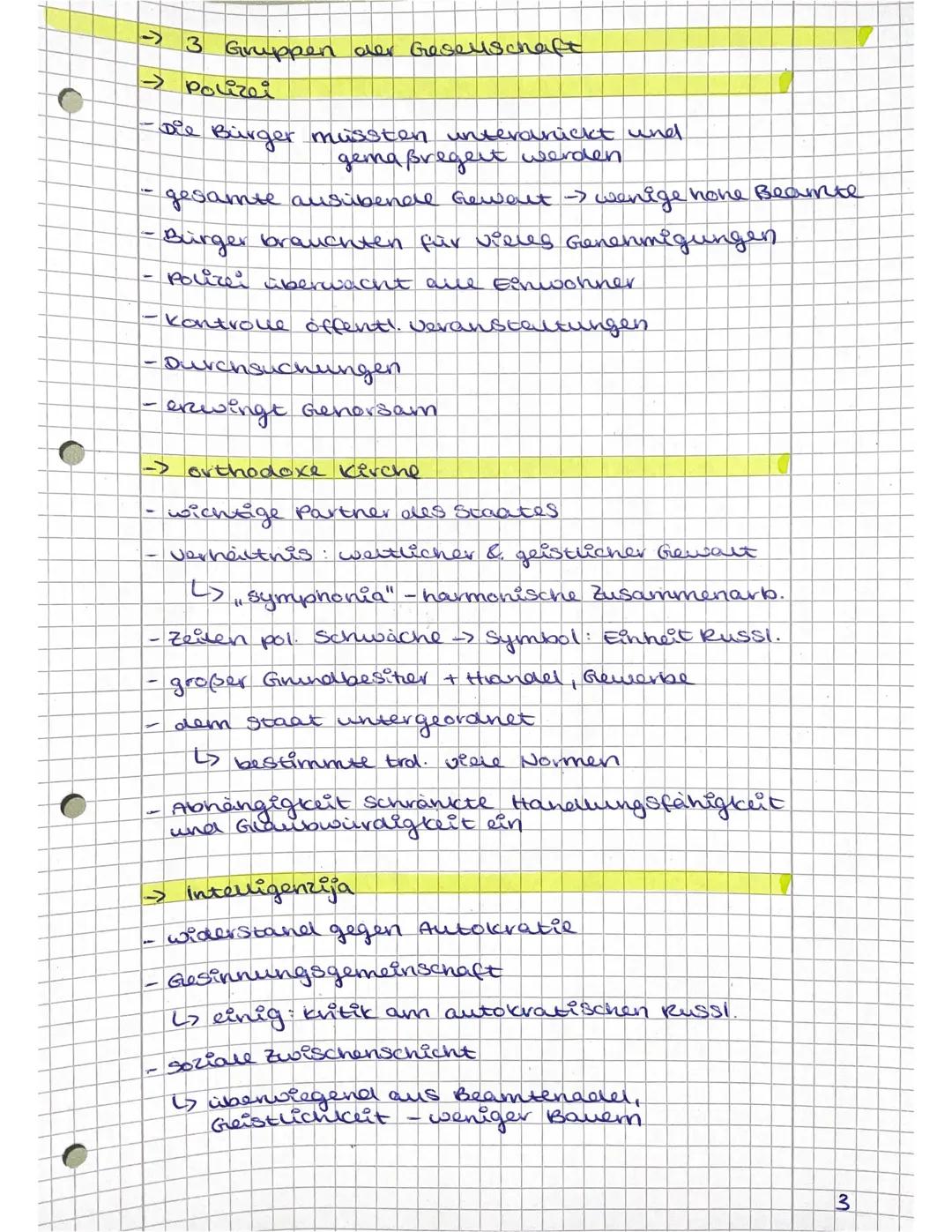 Geschichte
-) Zavenherrschaft
→>> russ. Gesenschaft (3 Gruppen)
-> Industrialisiening
duscha
-> Bauembefreiung
--> Folgen
-
-> Ausbau des we