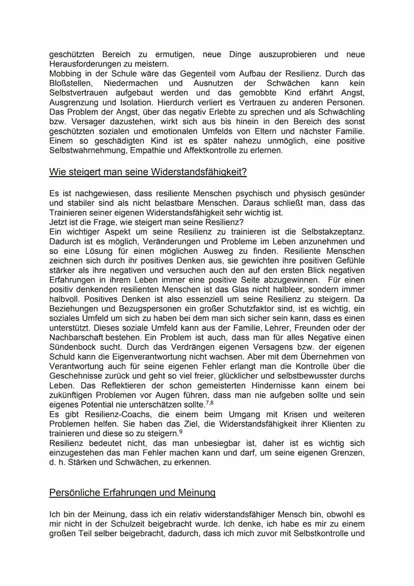 Wird Resilienz in der Kindheit und Schulzeit zu genüge gefördert?
1. https://de.wikipedia.org/wiki/Resilienz_(Psychologie) 02.06.20
2. https