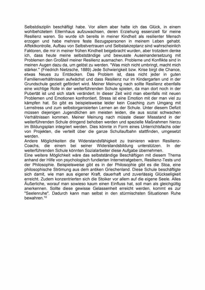 Wird Resilienz in der Kindheit und Schulzeit zu genüge gefördert?
1. https://de.wikipedia.org/wiki/Resilienz_(Psychologie) 02.06.20
2. https