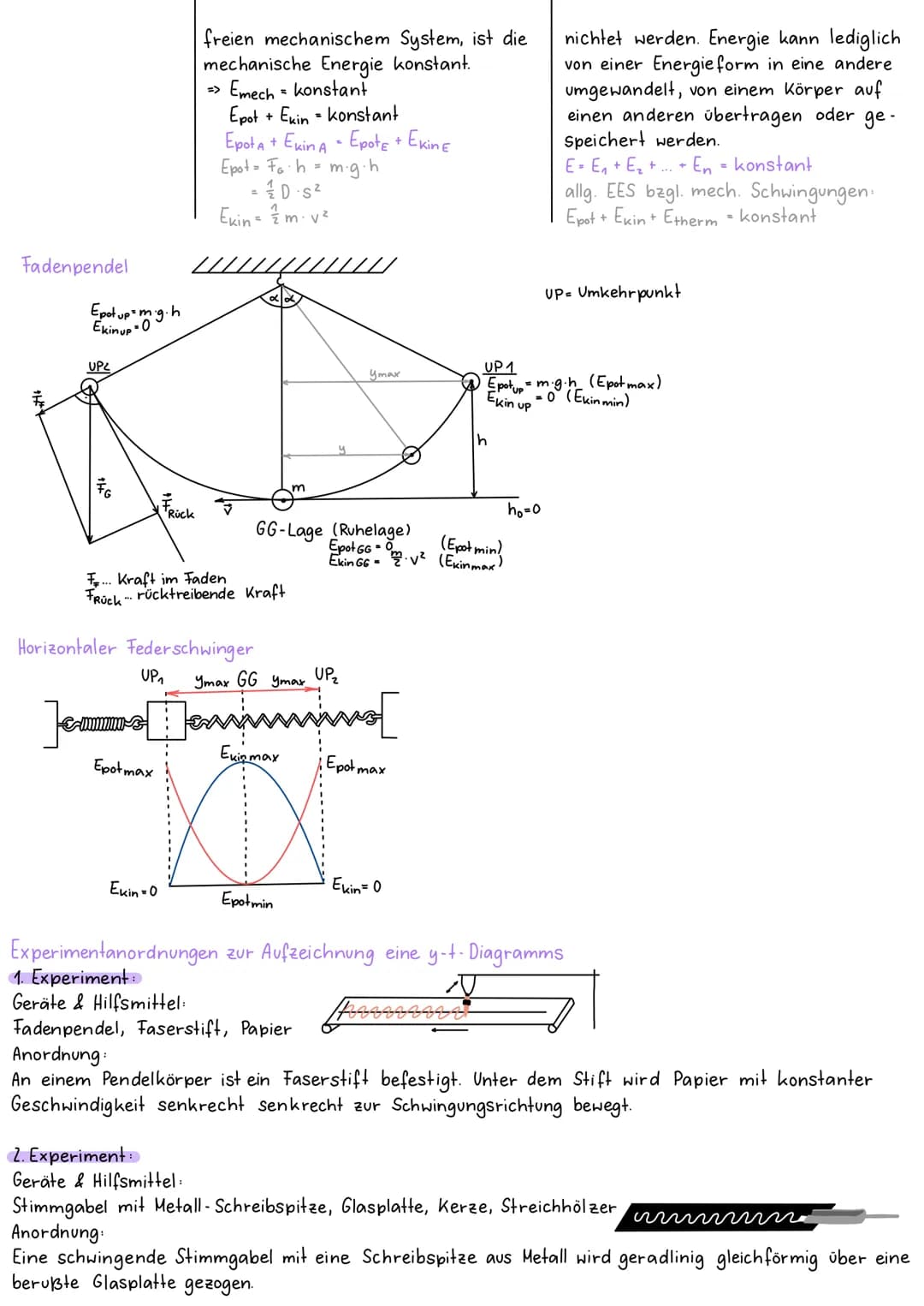 MECHANISCHE SCHWINGUNGEN
DEFINITION:
Eine mechanische Schwingung ist ein physikalischer Vorgang, bei dem sich mechanische Größen
(bspw. v; a