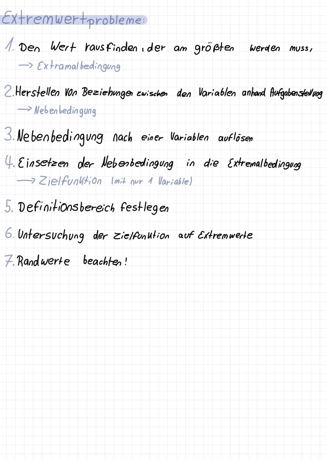 Krümmungsverhalten:
f
Red L
xwp
F"CO
XTP
* Mullst.
HP
Mathe klausur
f'
Nullst.
TP von f'
f" beschreibt das Krümmungsverhalten von f.
linksge