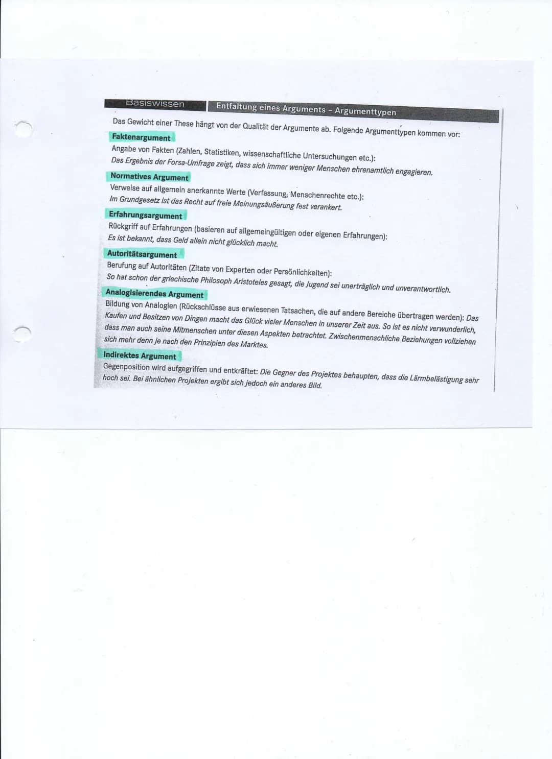Argumenttypen - Übersicht und Beispiele für eine effektive Argumentation