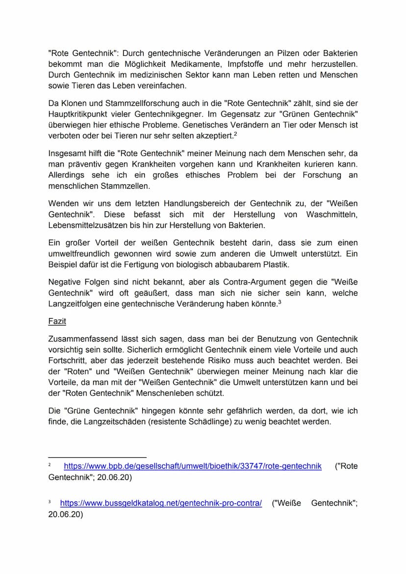 Hausarbeit Biologie
Gentechnik, ein umstrittenes Handlungsgebiet. Gentechnik kann einem viele
Chancen ermöglichen, doch sie birgt auch genüg