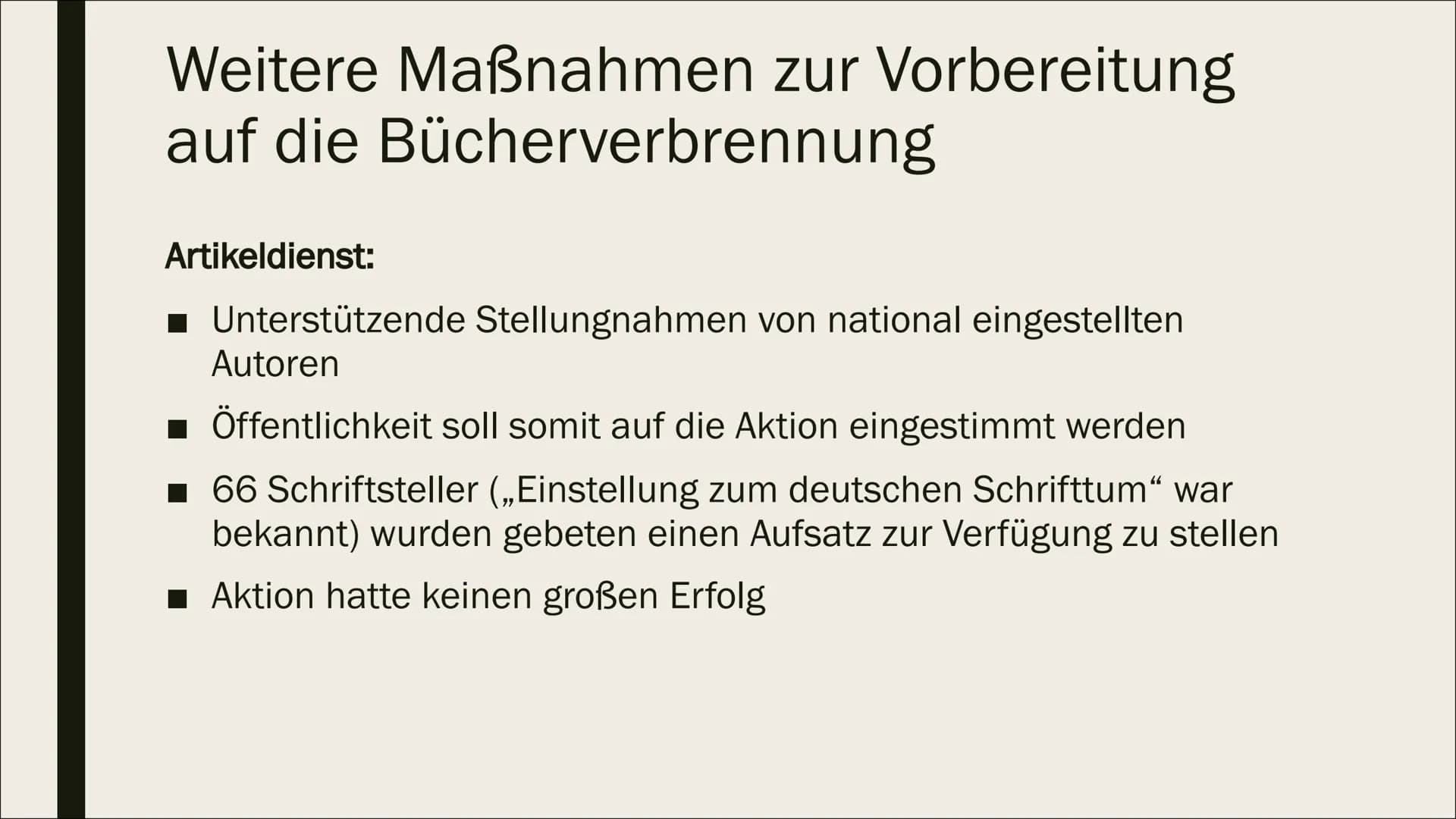 DIE
BÜCHERVERBRENNUNG
10. Mai 1933 Inhaltsverzeichnis
Allgemeine Informationen (Wo? Wann? Was?)
Weitere Orte an denen Bücherverbrennungen st