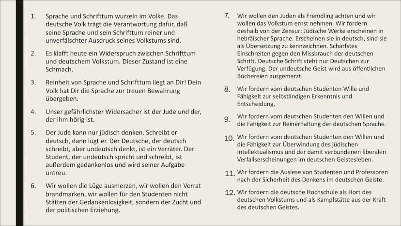 DIE
BÜCHERVERBRENNUNG
10. Mai 1933 Inhaltsverzeichnis
Allgemeine Informationen (Wo? Wann? Was?)
Weitere Orte an denen Bücherverbrennungen st