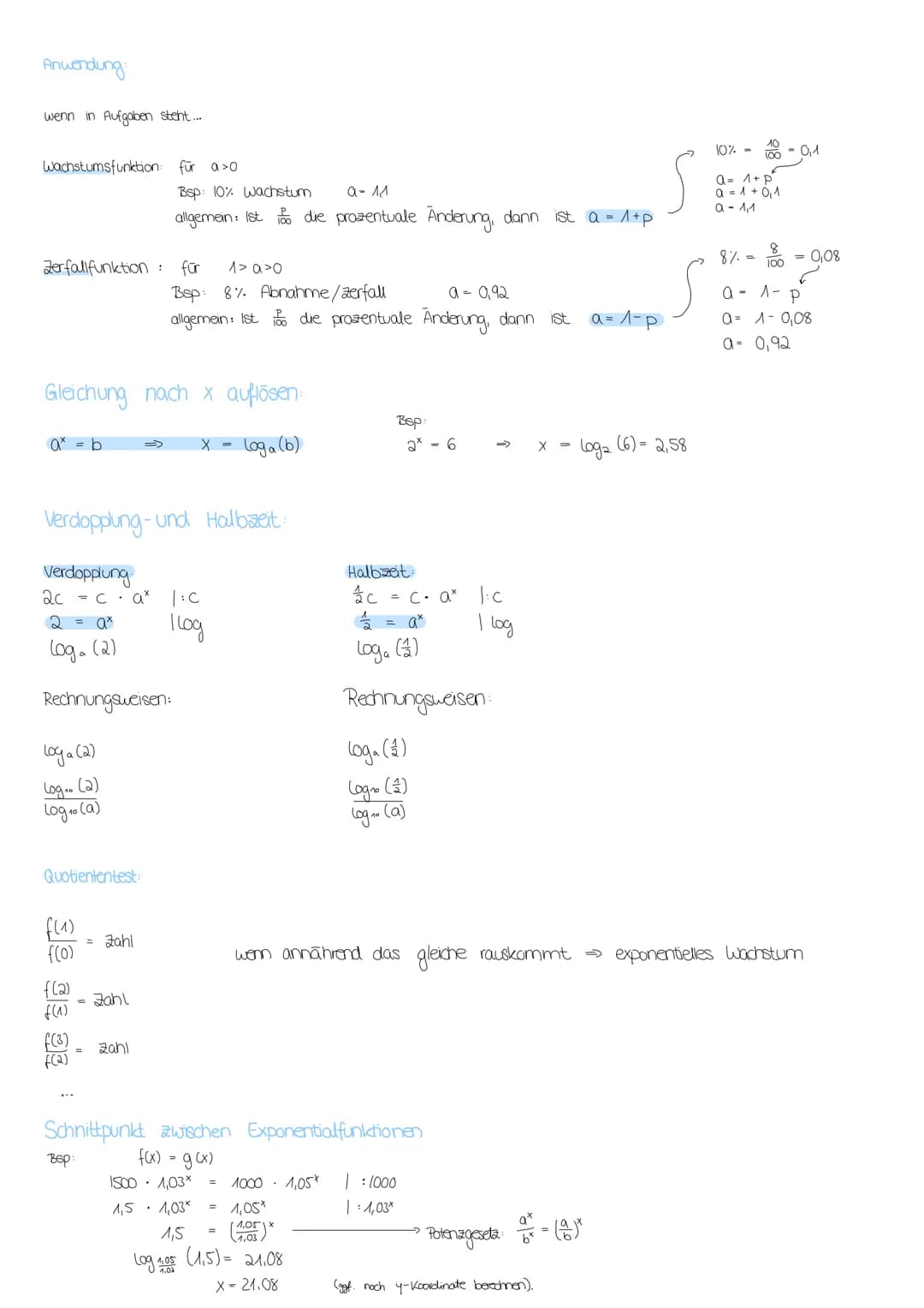 Themen:
Funktionsuntersuchung
•Rekonstruktion
•Exponentialfunktionen
FUNKTIONSUNTERSUCHUNG
Was kommt alles in eine Funktionsuntersuc
*f'(x),