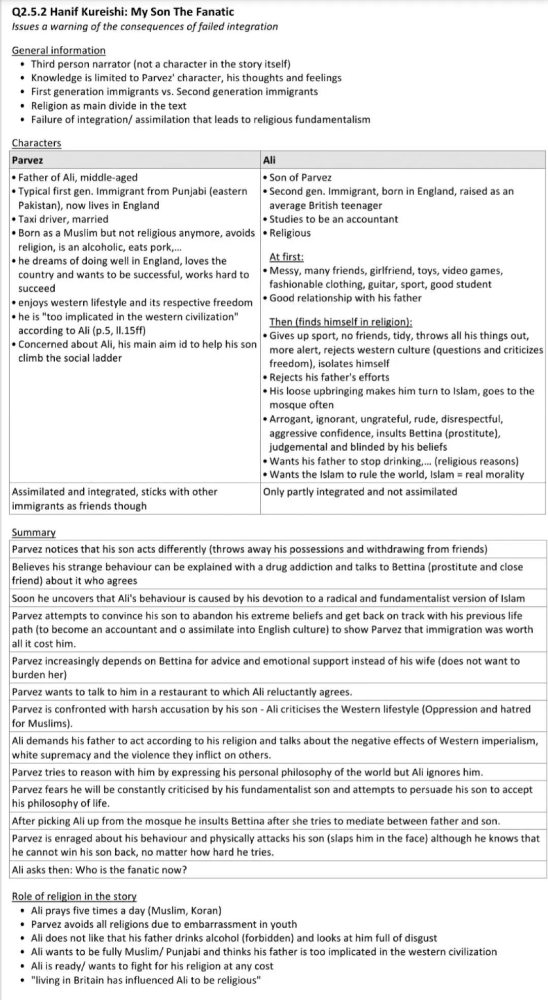 My Son the Fanatic Summary PDF: Ali, Parvez, and Themes Explained