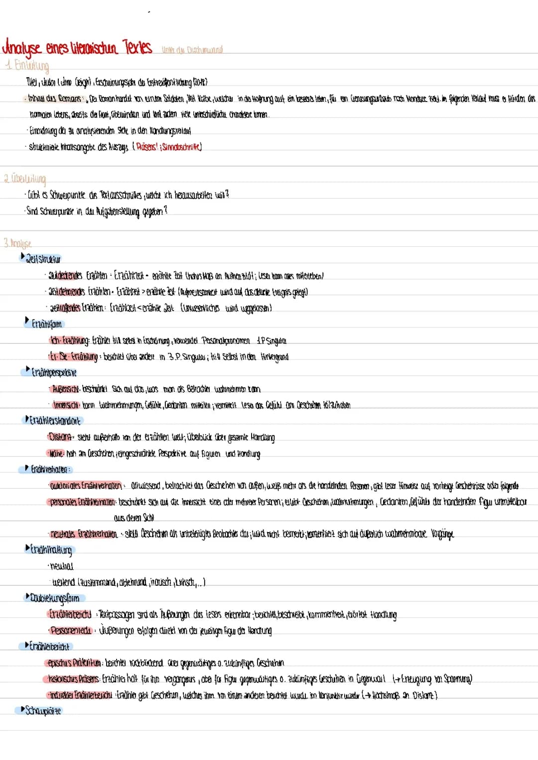 Analyse eines literarischen Textes