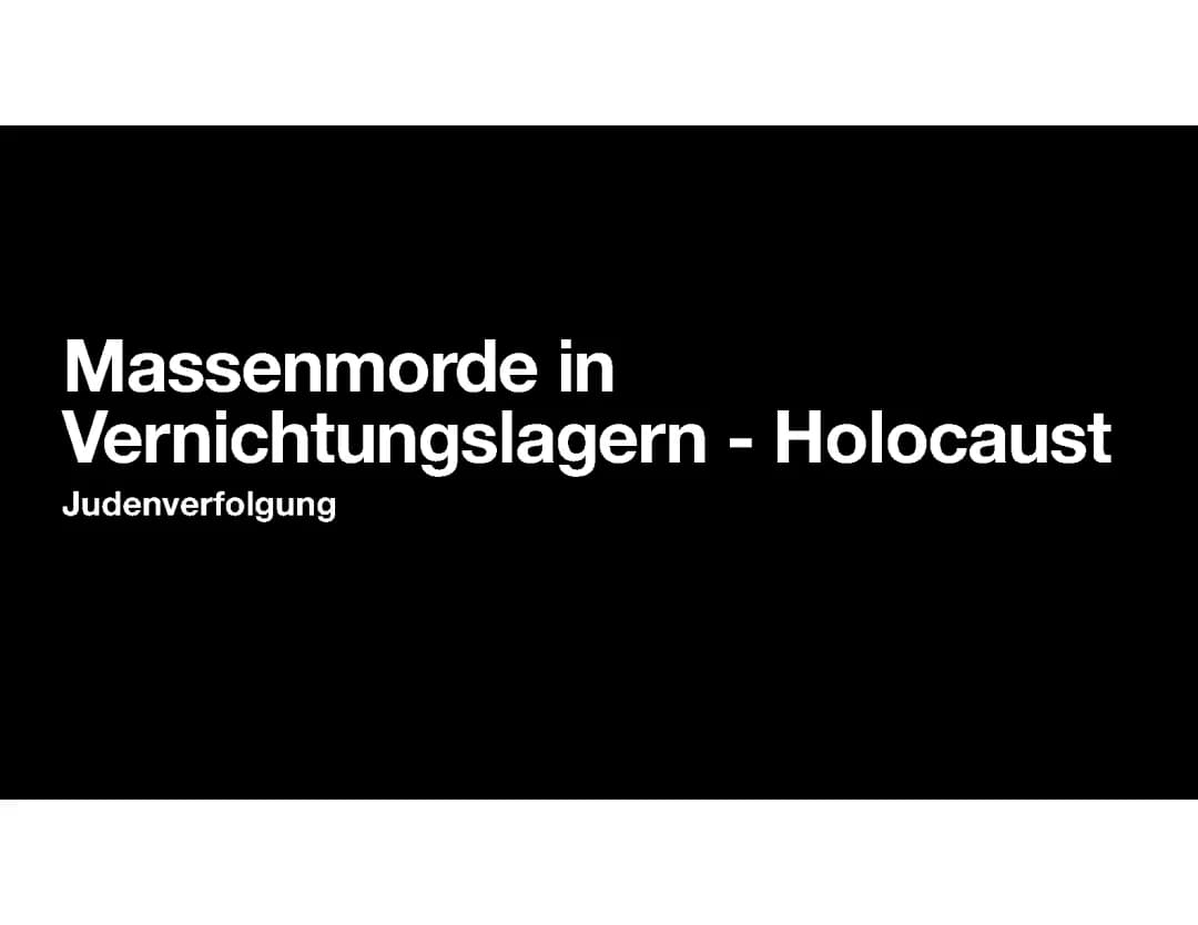Holocaust die Judenverfolgung 