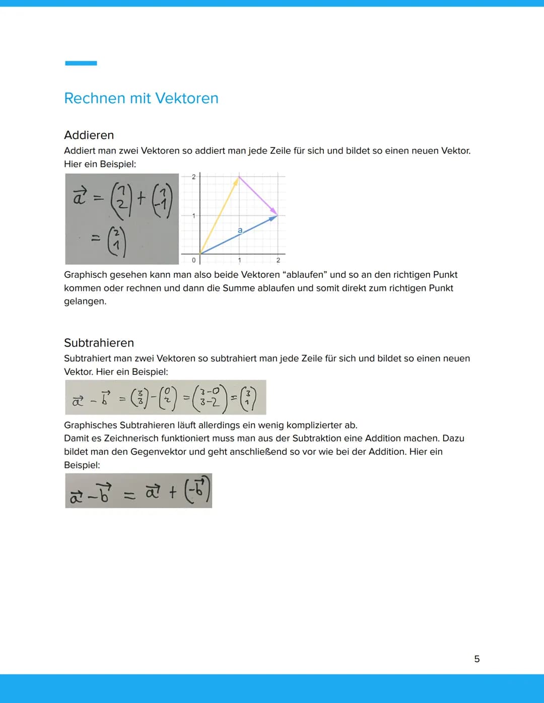 Abitur Lernzettel
Koordinatengeometrie
Gliederung:
Vektoren
Ortsvektor
Richtungsvektor
Herleitung:
Gegenvektor
Nullvektor
Rechnen mit Vektor