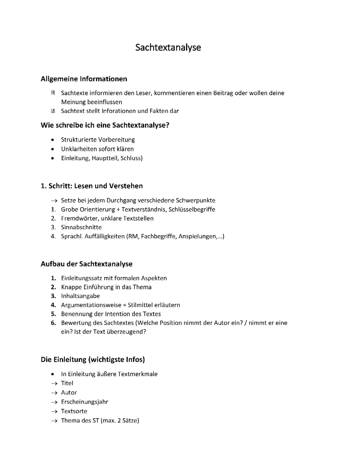 Sachtextanalyse 