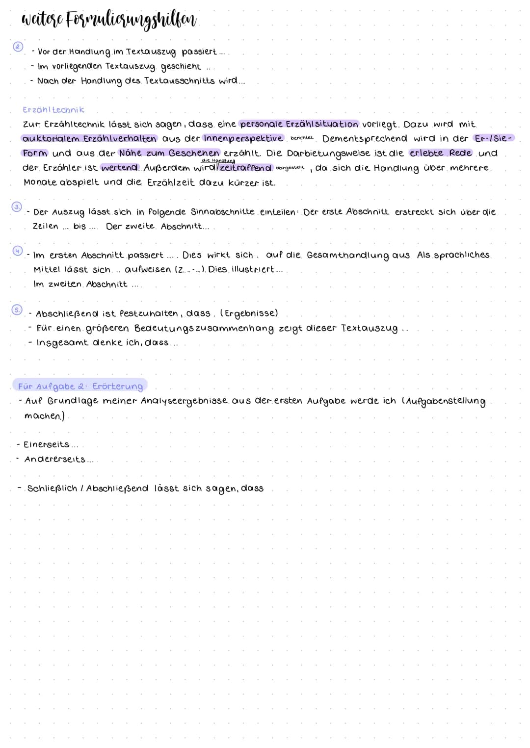Aufbau-Szenenanalyse
Ⓒ Einleitung
JI
Autor Titel, Textsorte Erscheinungsjahr, Thema
@ Einordnung des Textauszuges in die Erzählung
> was ges