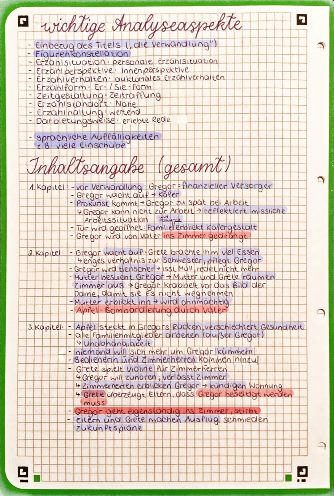 Aufbau-Szenenanalyse
Ⓒ Einleitung
JI
Autor Titel, Textsorte Erscheinungsjahr, Thema
@ Einordnung des Textauszuges in die Erzählung
> was ges