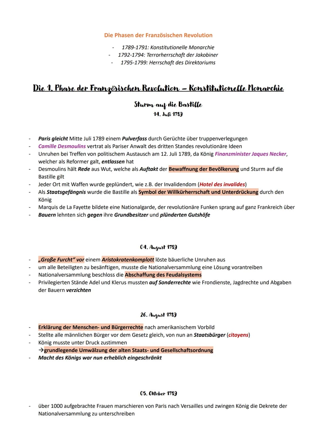 Abitur Geschichte
Französische Revolution
1789-1799
Verhältisse vor der Französischen Revolution
Herrschaftsform-Absolutismus
= Herrschaftsf