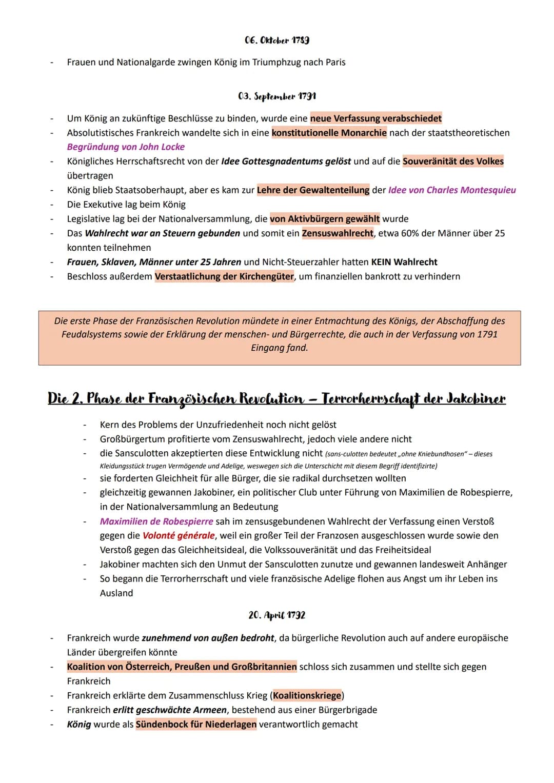 Abitur Geschichte
Französische Revolution
1789-1799
Verhältisse vor der Französischen Revolution
Herrschaftsform-Absolutismus
= Herrschaftsf