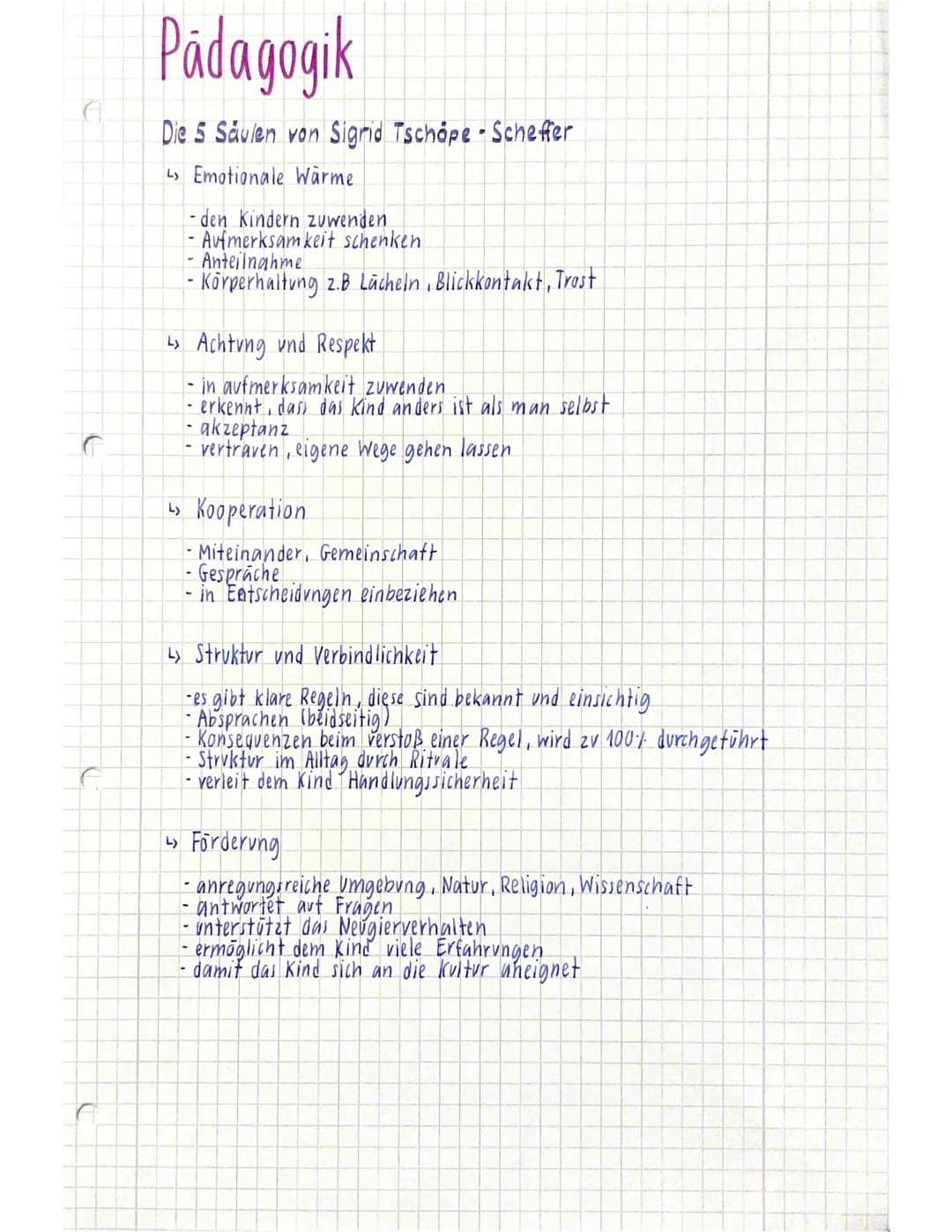 Pädagogik
Die 5 Säulen von Sigrid Tschöpe - Scheffer
L Emotionale Wärme
- den Kindern zuwenden
- Aufmerksamkeit schenken
Anteilnahme
- Körpe