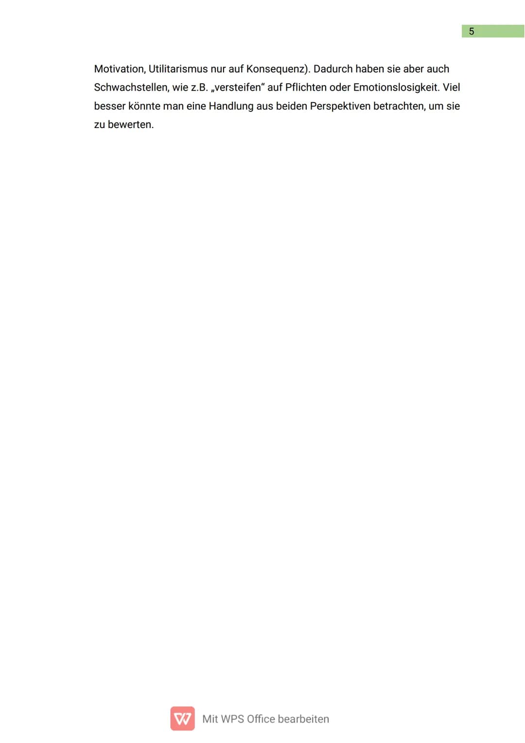 Ethische
Argumentationsmodelle
In dieser Ausarbeitung werden die Themen „Utilitarismus" nach Bentham und Mill,
sowie der Kategorische Impera