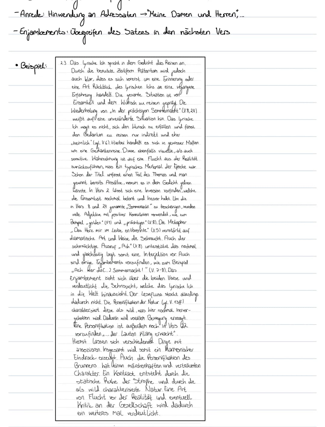 Gedichtsanalyse
• Einleitung
- Gedichttitel
- Autor
• Gedichtart (Sonett, Ballade...)
- Gattung (Naturgedicht, Trümmerlyrik...).
- Entstehun