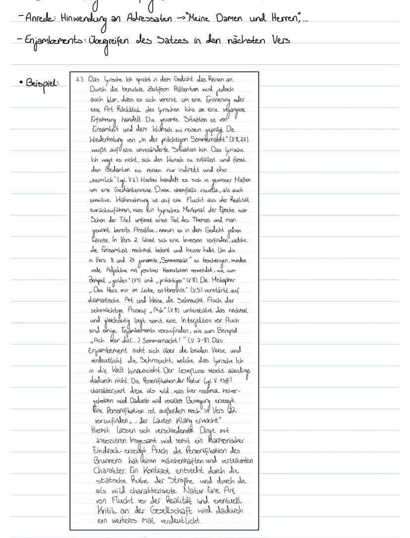 Gedichtsanalyse
• Einleitung
- Gedichttitel
- Autor
• Gedichtart (Sonett, Ballade...)
- Gattung (Naturgedicht, Trümmerlyrik...).
- Entstehun