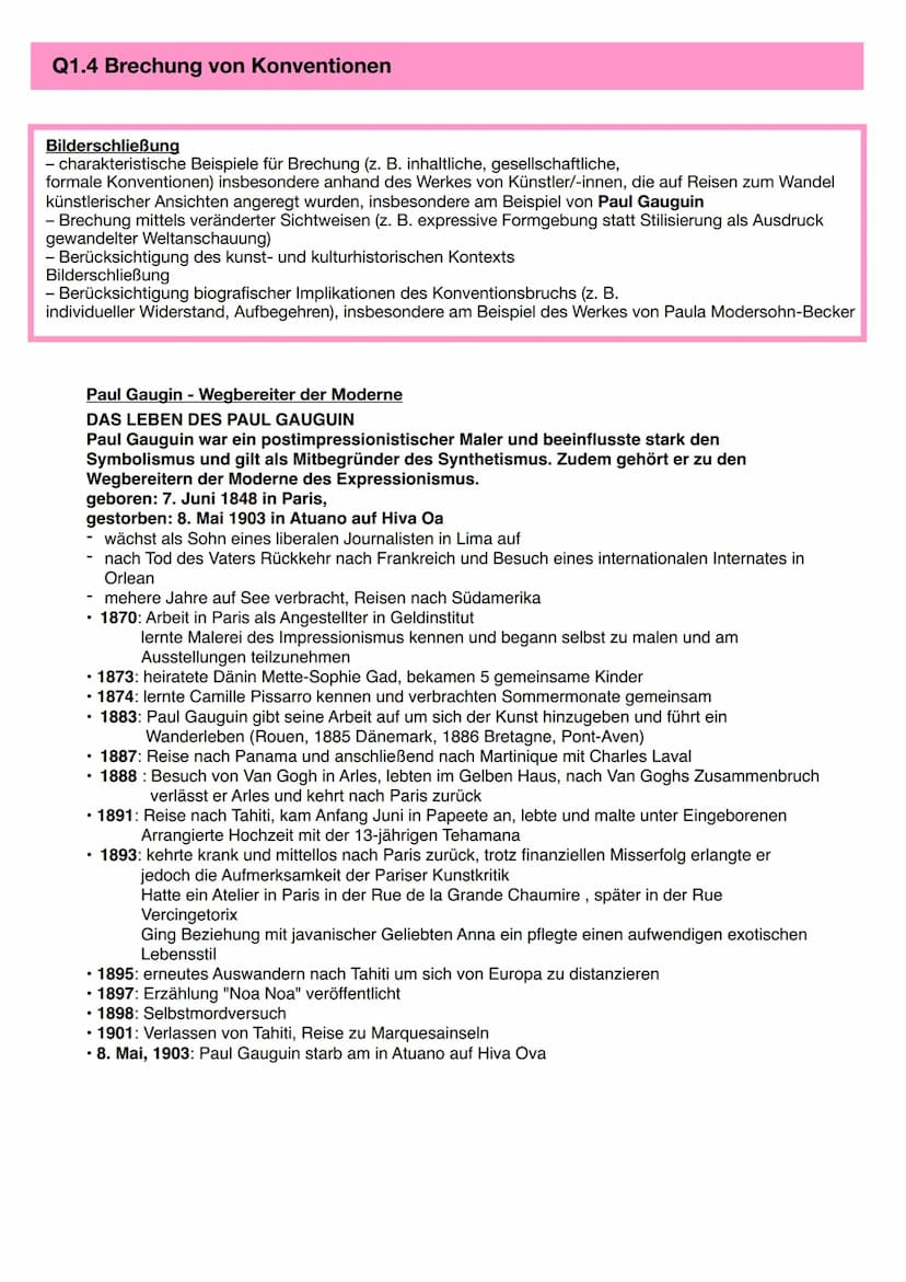Q1.1 Ausdrucksmöglichkeiten von Malerei und Zeichnung am Beispiel des Wandels
von der gegenständlichen zur ungegenständlichen Kunst
Bildersc