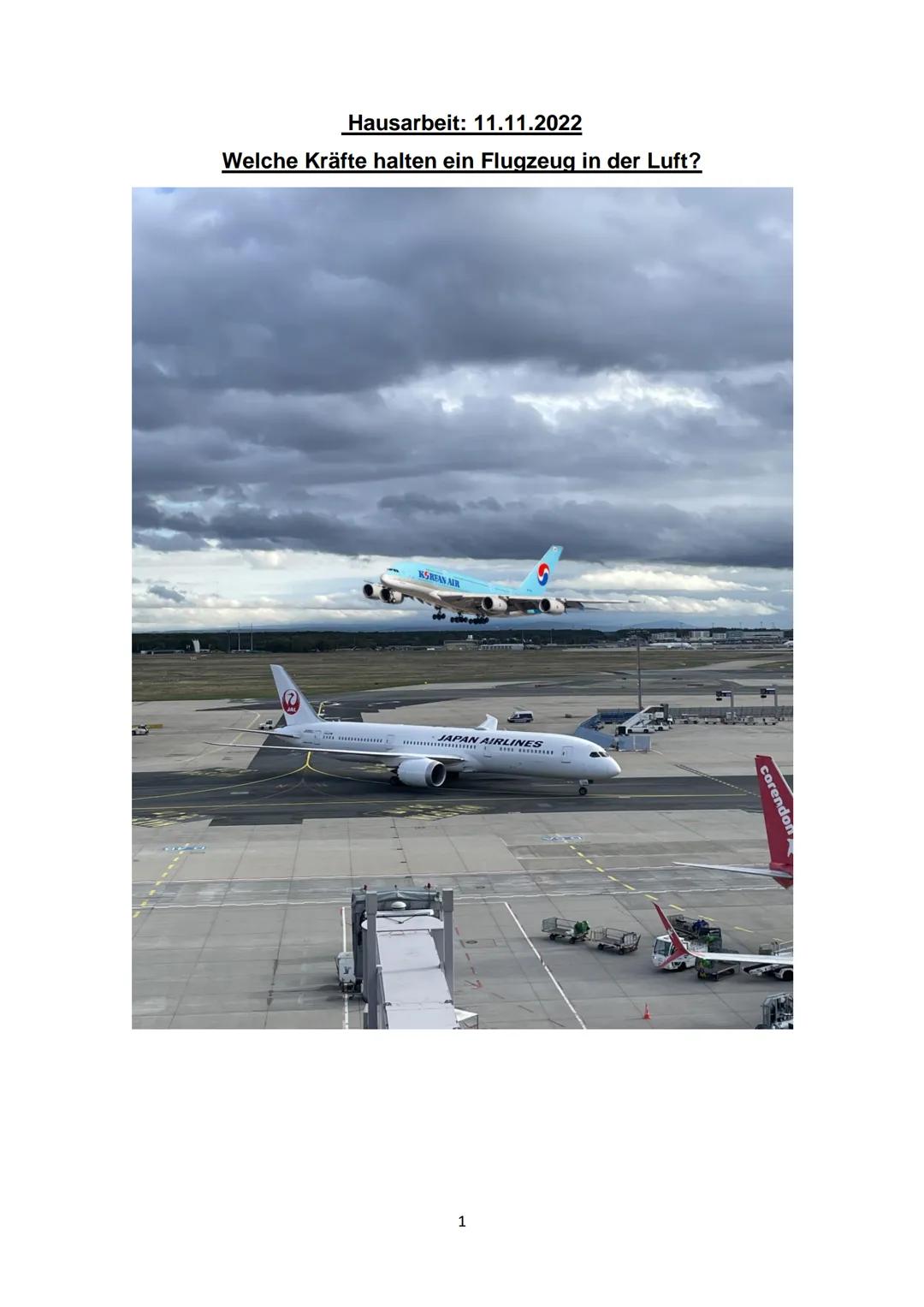 Welche Kräfte halten ein Flugzeug in der Luft