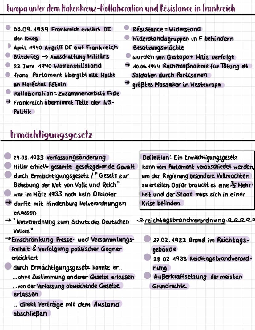 HISTORY
Geschichte
性 Geschichte
Kurz& knapp WW2
Von 1939 bis 1945 gab es den Zweiten Weltkrieg. Deutschland hat den Krieg begonnen, weil es
