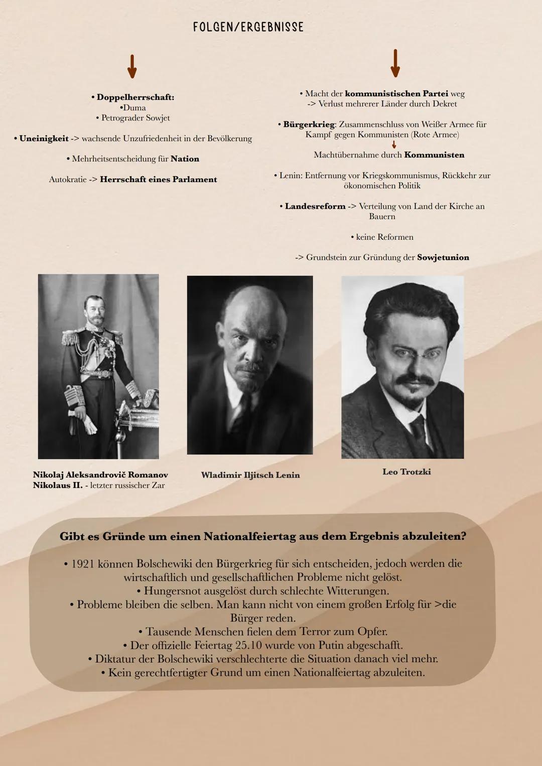 Russische
Revolution
Definition - Revolution
-> Revolution bezeichnet eine radikale Veränderung der pol./soz./ökon. Bedingungen. Politische 