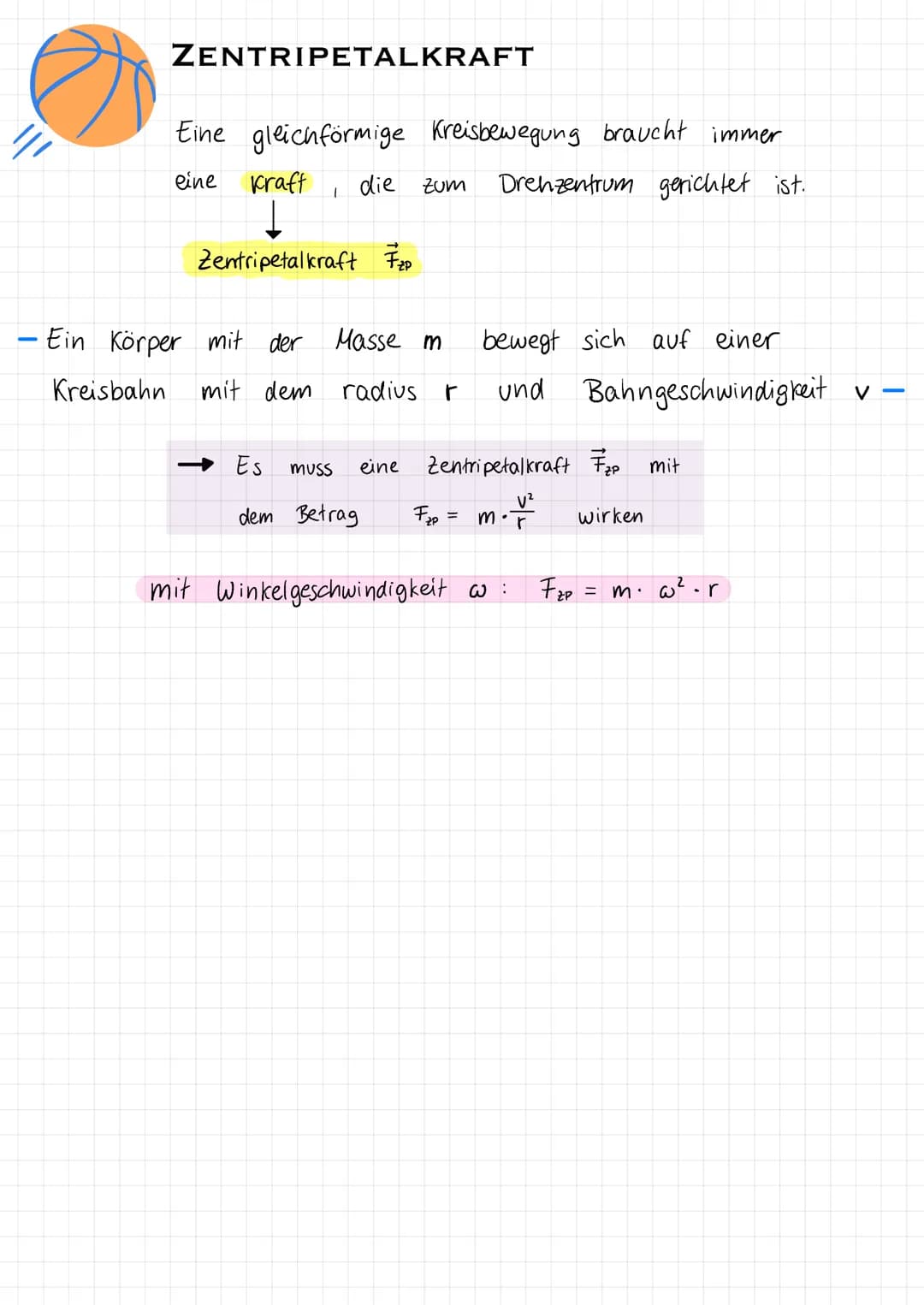 Gleichförmige Kreisbewegung
einer gleichförmigen Kreisbewegung, wenn:
sich auf einer Kreisbahn mit konstantem Radius bewegt
Ein Körper befin