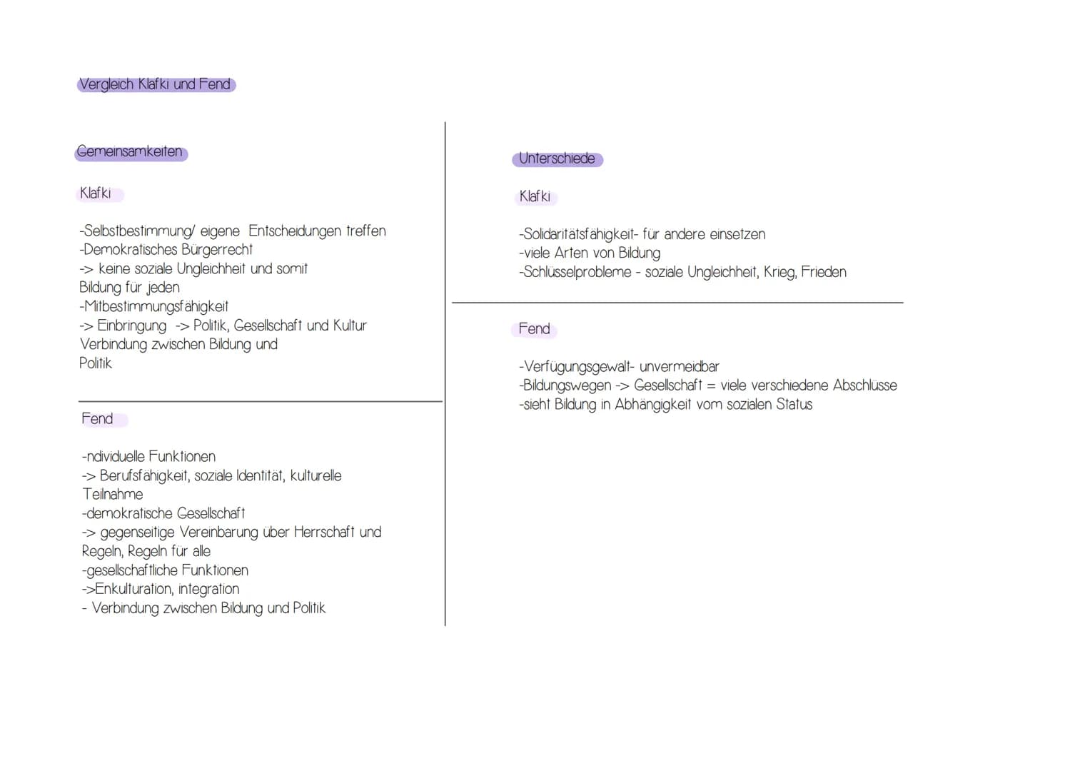 Kognitive Entwicklung
(Piaget)
Bildung
(Klaf ki)
Psychosoziale Entwicklung
(Erikson)
Funktionen von Schule
(Fend)
Modell der produktiven
Rea