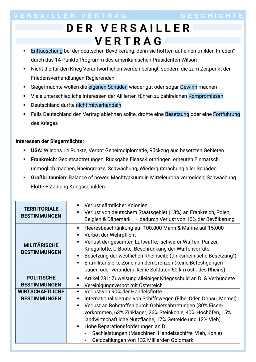 VERSAILLER VERTRAG
■
■
■
■
DER VERSAILLER
VERTRAG
Enttäuschung bei der deutschen Bevölkerung, denn sie hofften auf einen „milden Frieden"
du