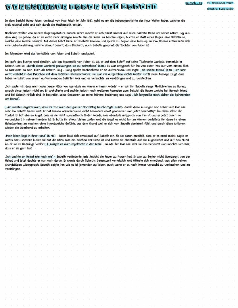 Homo Faber
Keine Kapitel
Zeitsprünge /
Rückblicke
Athen
->Math
New York+
Mexico
Demokratie
Erfindung
-> Drama / Theater
-> Tragödie
Homo Fab