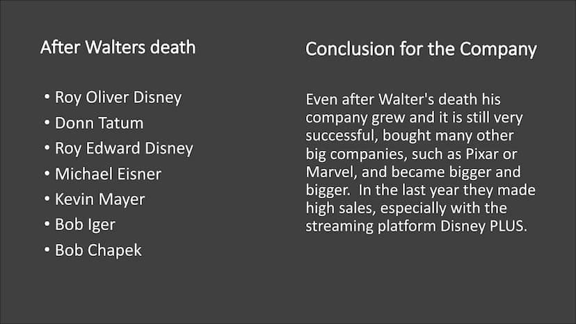 WALT DISNEY
WALT DISNEY
On the Walk of Fame STRUCTURE
Personal description
● Resume
●
• Example's / Special Films
The end of Walters career
