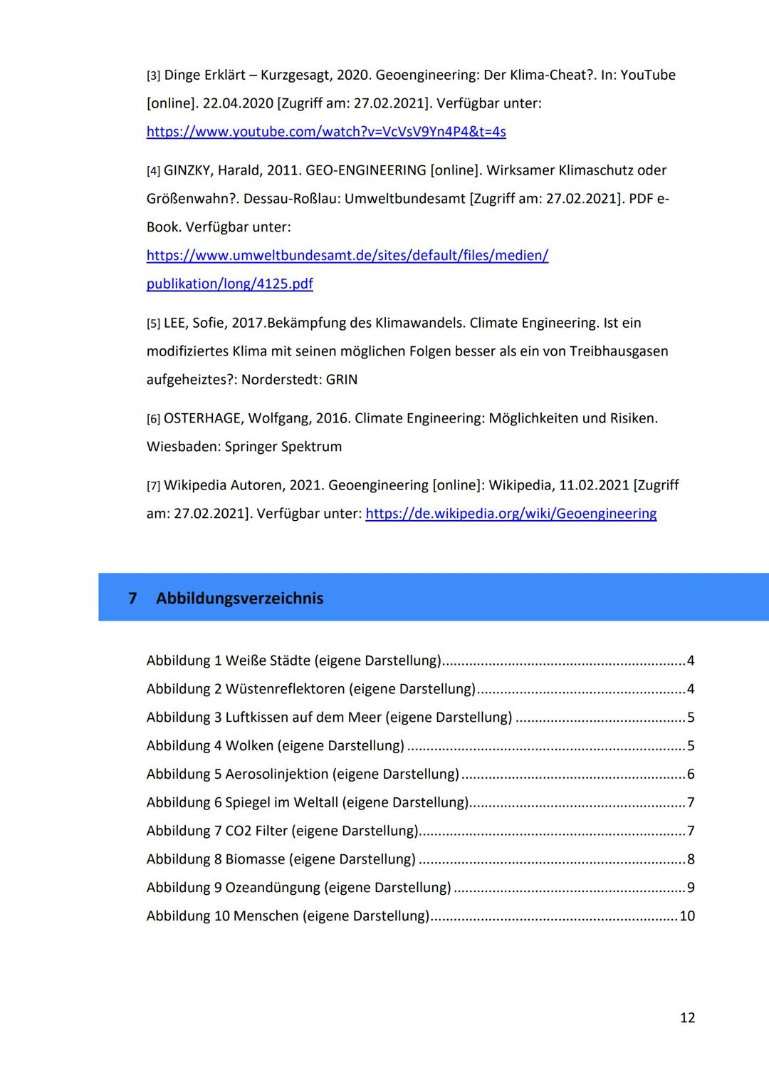 Verfasser: Isabel Stege
Schule: Marie-Curie-Gymnasium
Klasse:
9c
Fachlehrer: Frau Leuendorf
Geoengineering
REICHT ES AUS UM DEN KLIMAWANDEL 