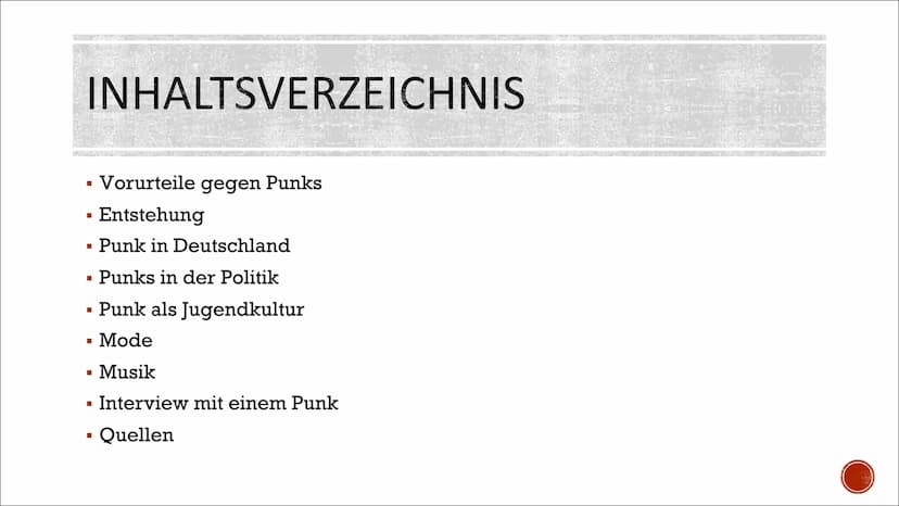 PUNKS
Politik, BFS11
Amelie & Cheyenne INHALTSVERZEICHNIS
▪ Vorurteile gegen Punks
Entstehung
▪ Punk in Deutschland
■
Punks in der Politik
▪