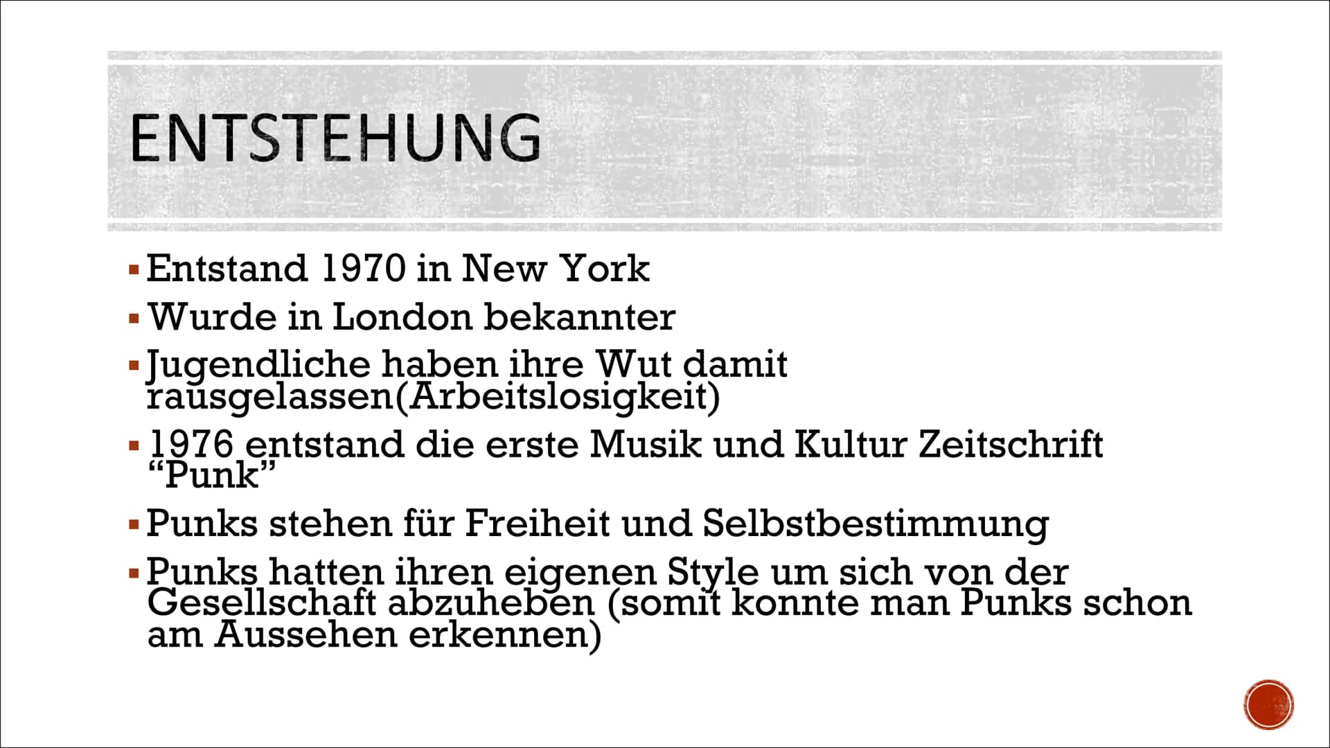 PUNKS
Politik, BFS11
Amelie & Cheyenne INHALTSVERZEICHNIS
▪ Vorurteile gegen Punks
Entstehung
▪ Punk in Deutschland
■
Punks in der Politik
▪